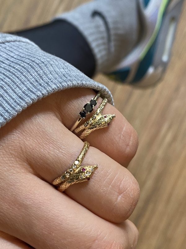 Triple Black Diamond Ring - Afbeelding 2