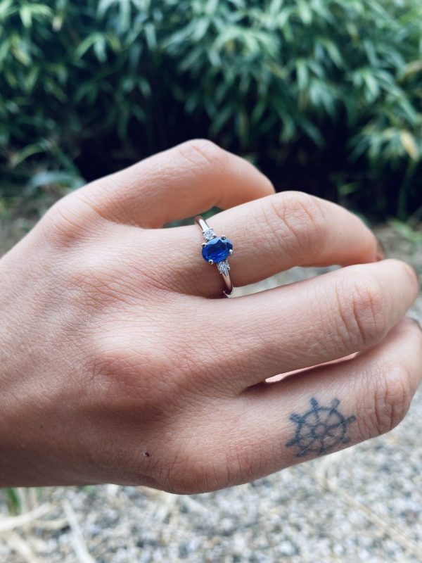 Diana Diamond Sapphire Ring - Afbeelding 3