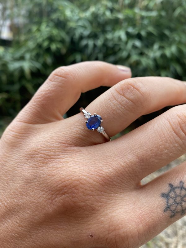 Diana Diamond Sapphire Ring - Afbeelding 4