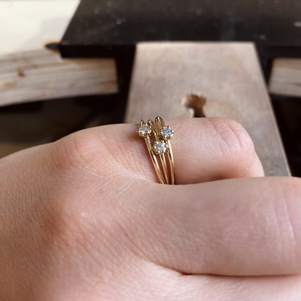 Six Prong Single Diamond Ring - Afbeelding 4