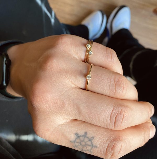 Six Prong Single Diamond Ring - Afbeelding 5