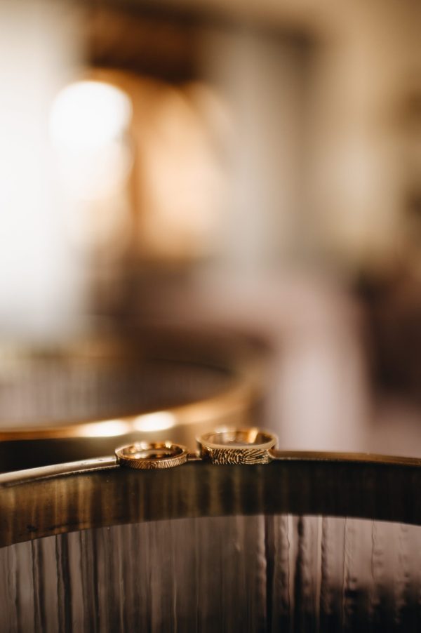 Squared Wedding Bands Fingerprint Engraved - Afbeelding 5