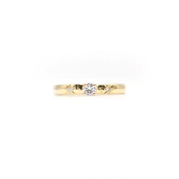 Triple Diamond Gypsy Ring 18k - Afbeelding 5