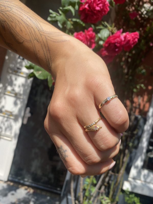 Triple Diamond Gypsy Ring 18k - Afbeelding 6