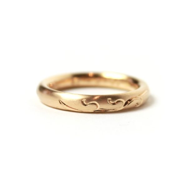 "Art Nouveau" Wedding Band - Afbeelding 3