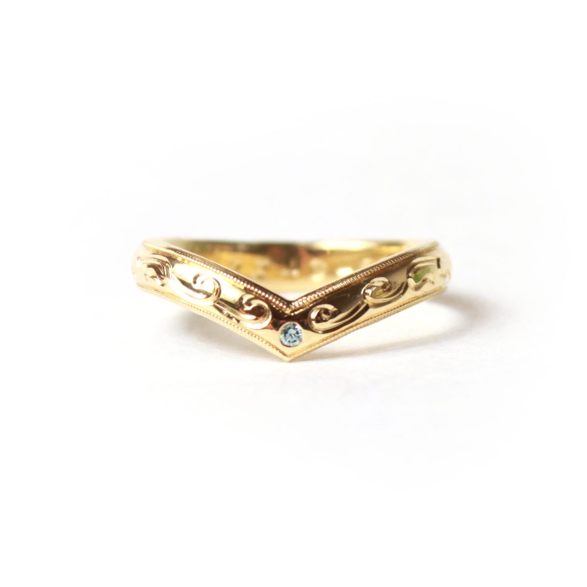 "Art Nouveau" V-Shaped Ring