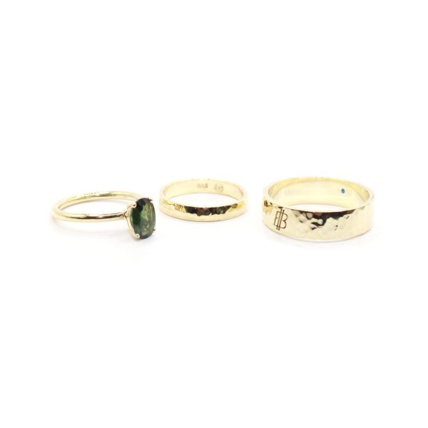 Hammered Wide Wedding Band - Afbeelding 3