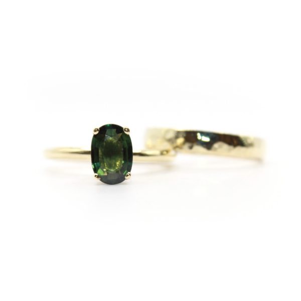 Green Sapphire Oval Ring - Afbeelding 4