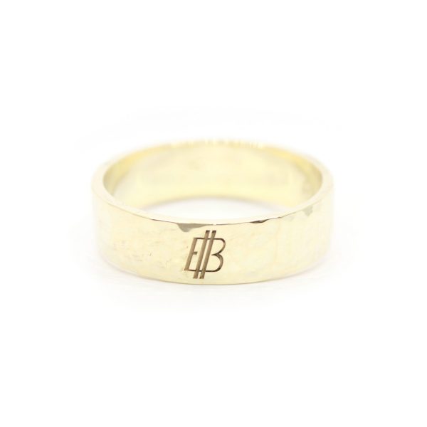Hammered Wide Wedding Band - Afbeelding 2