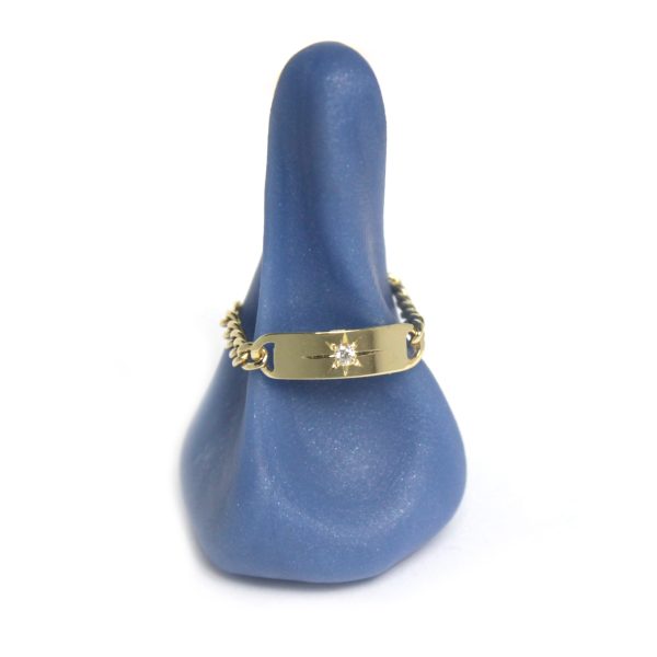 Chain Plate Diamond Ring - Afbeelding 3
