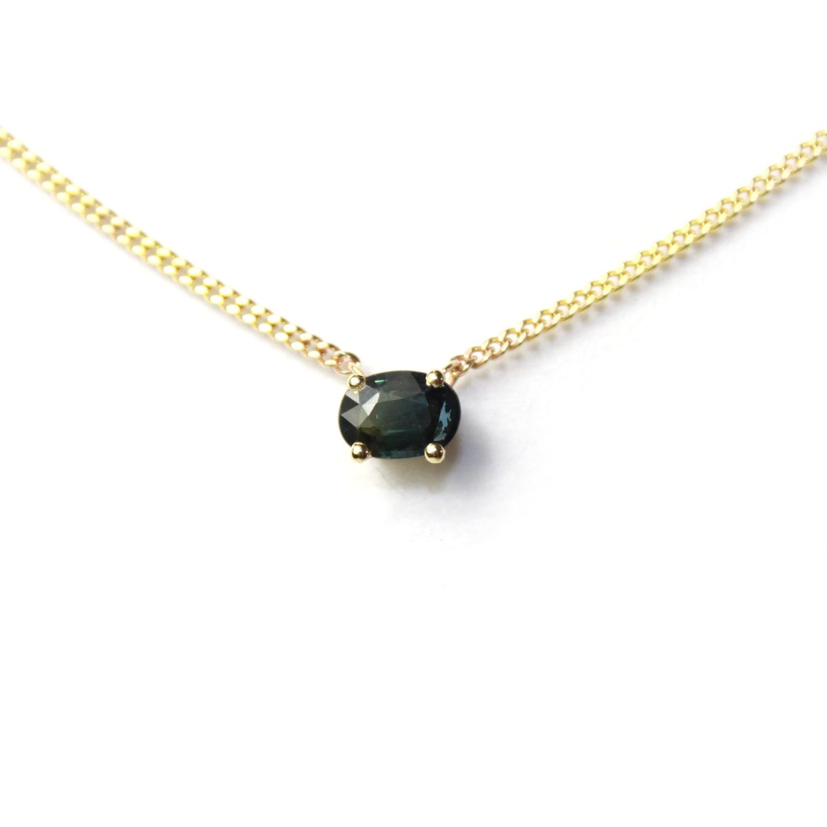Teal Sapphire Necklace