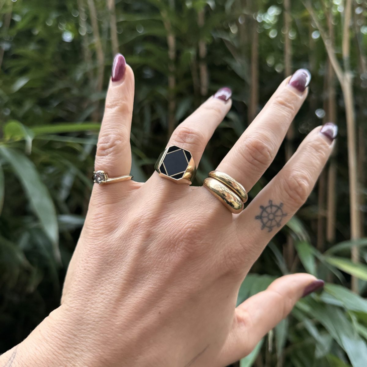 Inlay Onyx Signetring