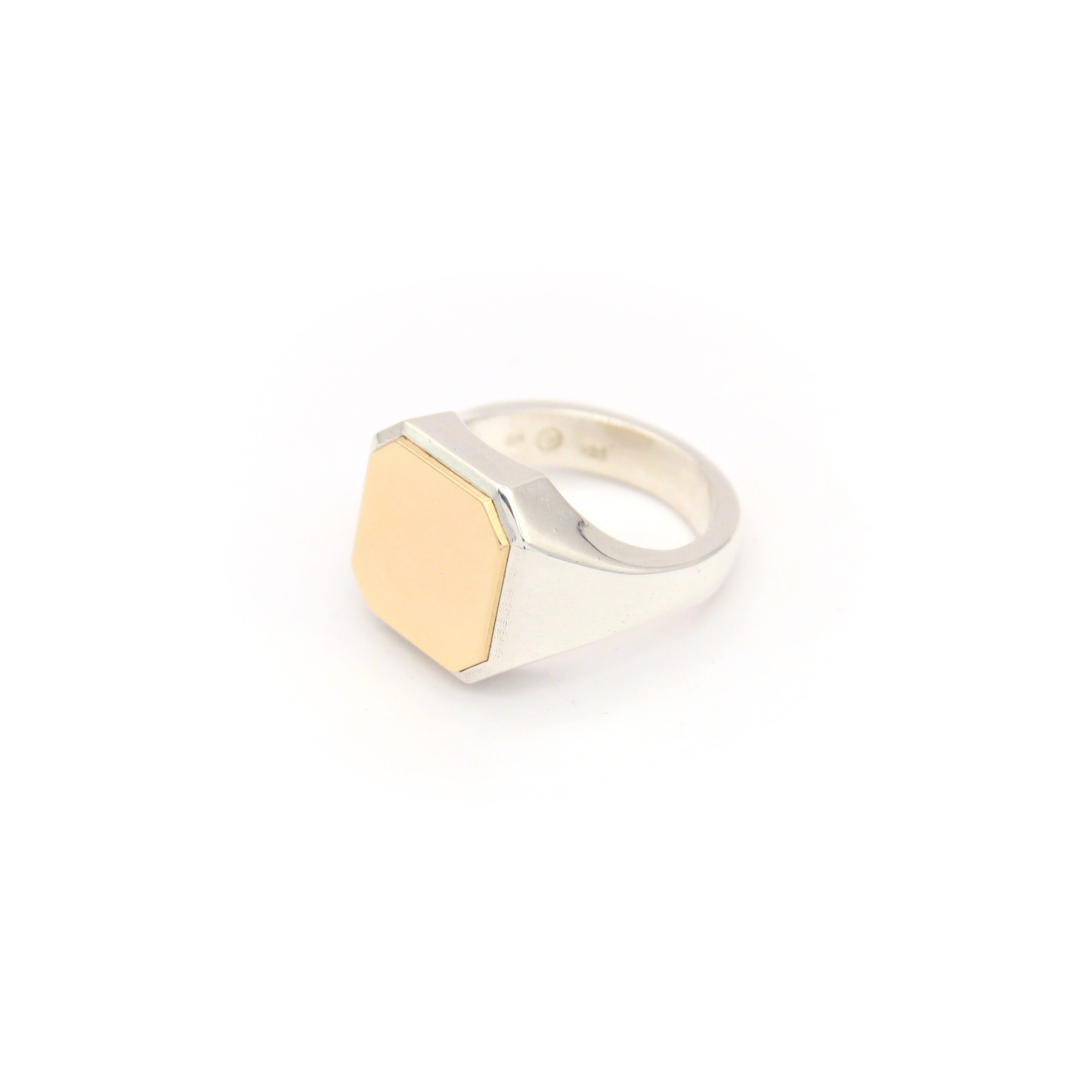 Silver & Gold Signet ring - Afbeelding 3