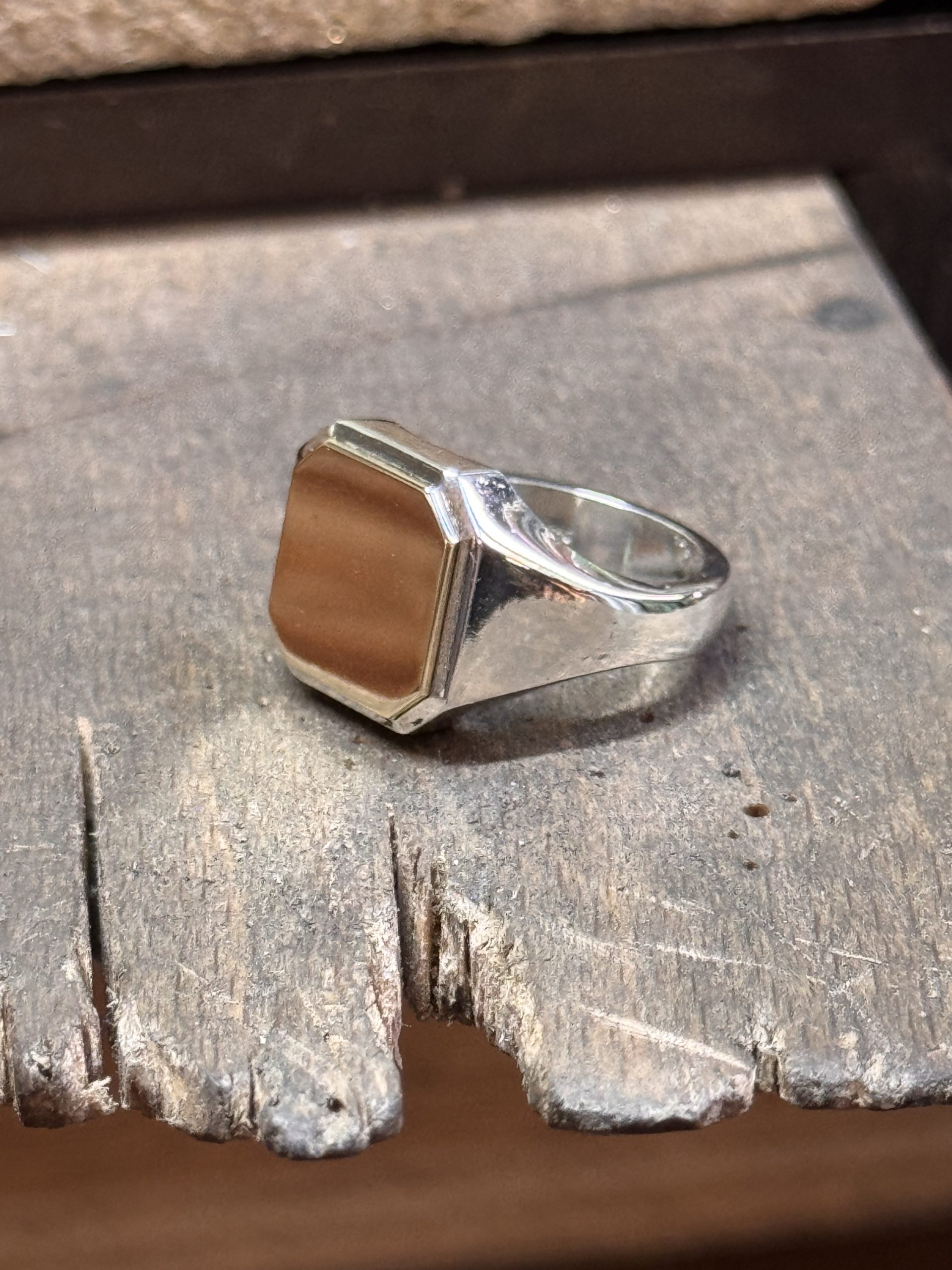 Silver & Gold Signet ring - Afbeelding 9