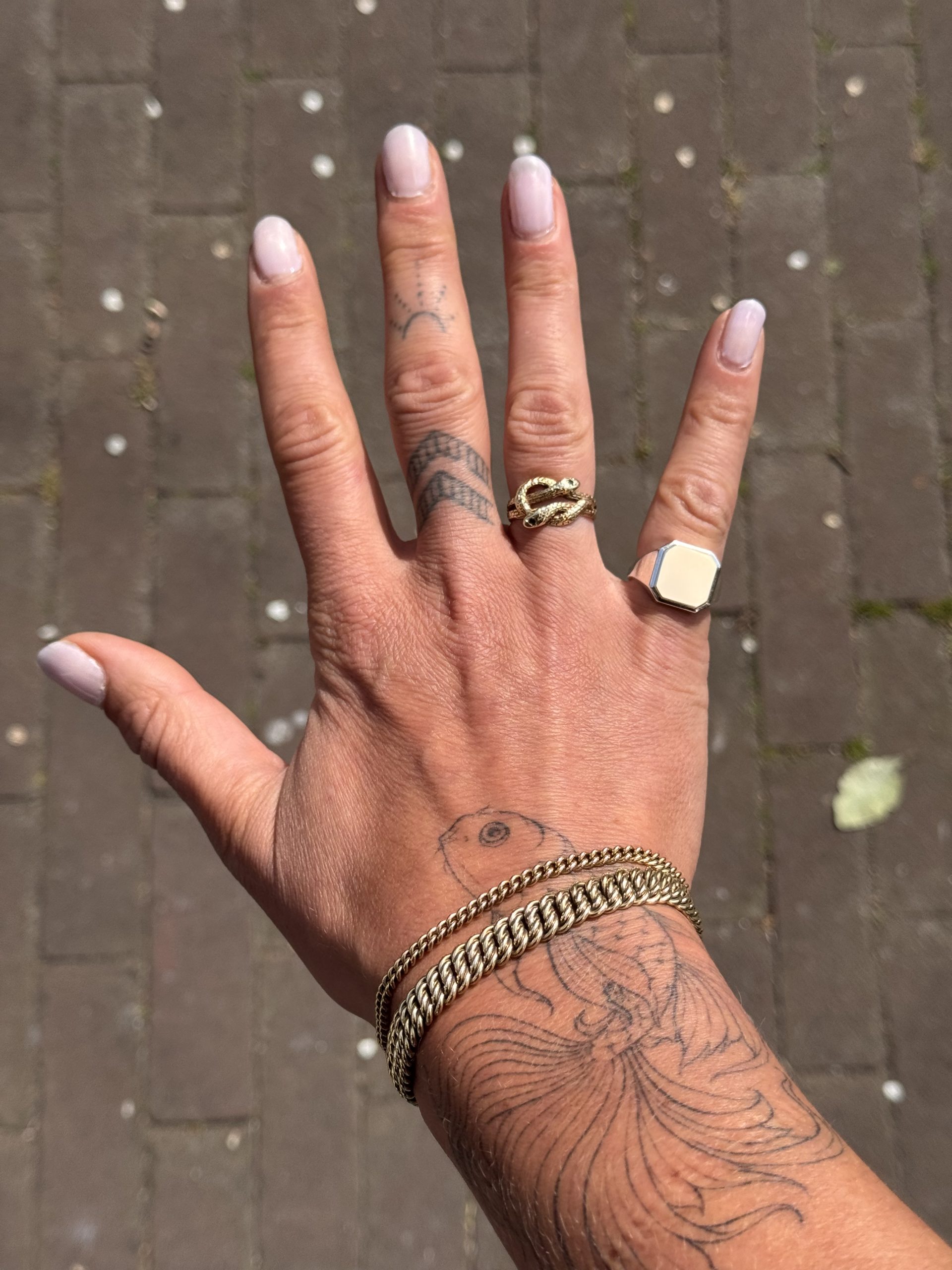 Silver & Gold Signet ring - Afbeelding 10